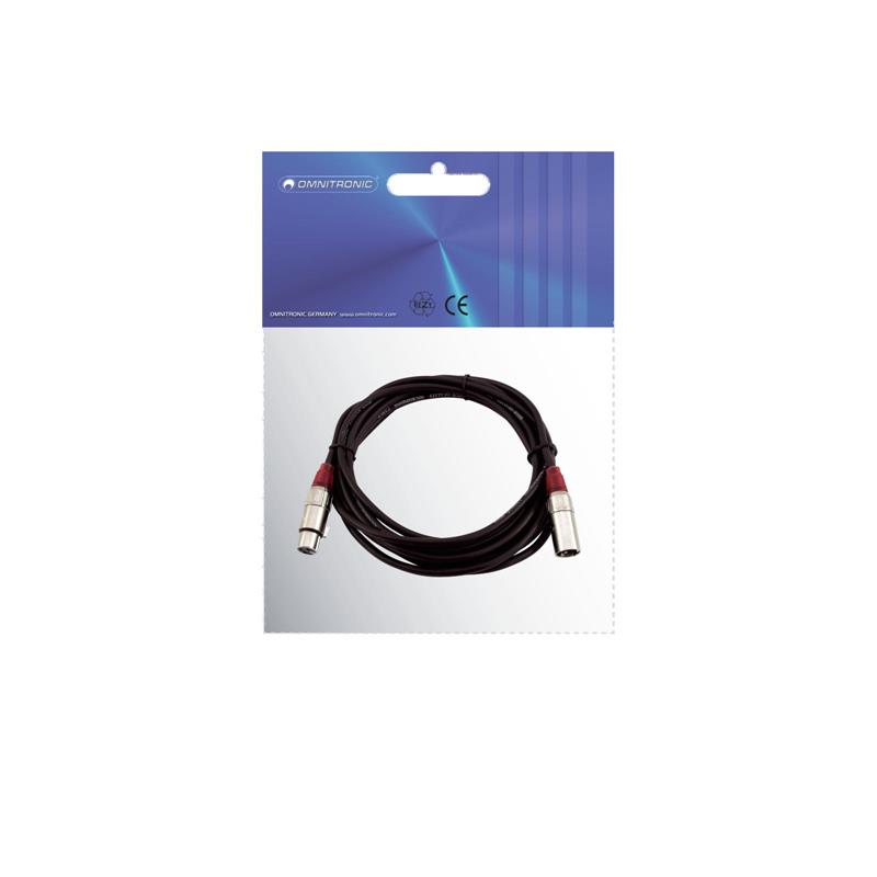 XLR kabel OMNITRONIC 3pin 5m 