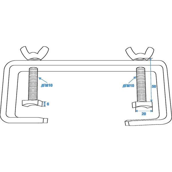 EUROLITE TCH-50/20 C-Clamp silver